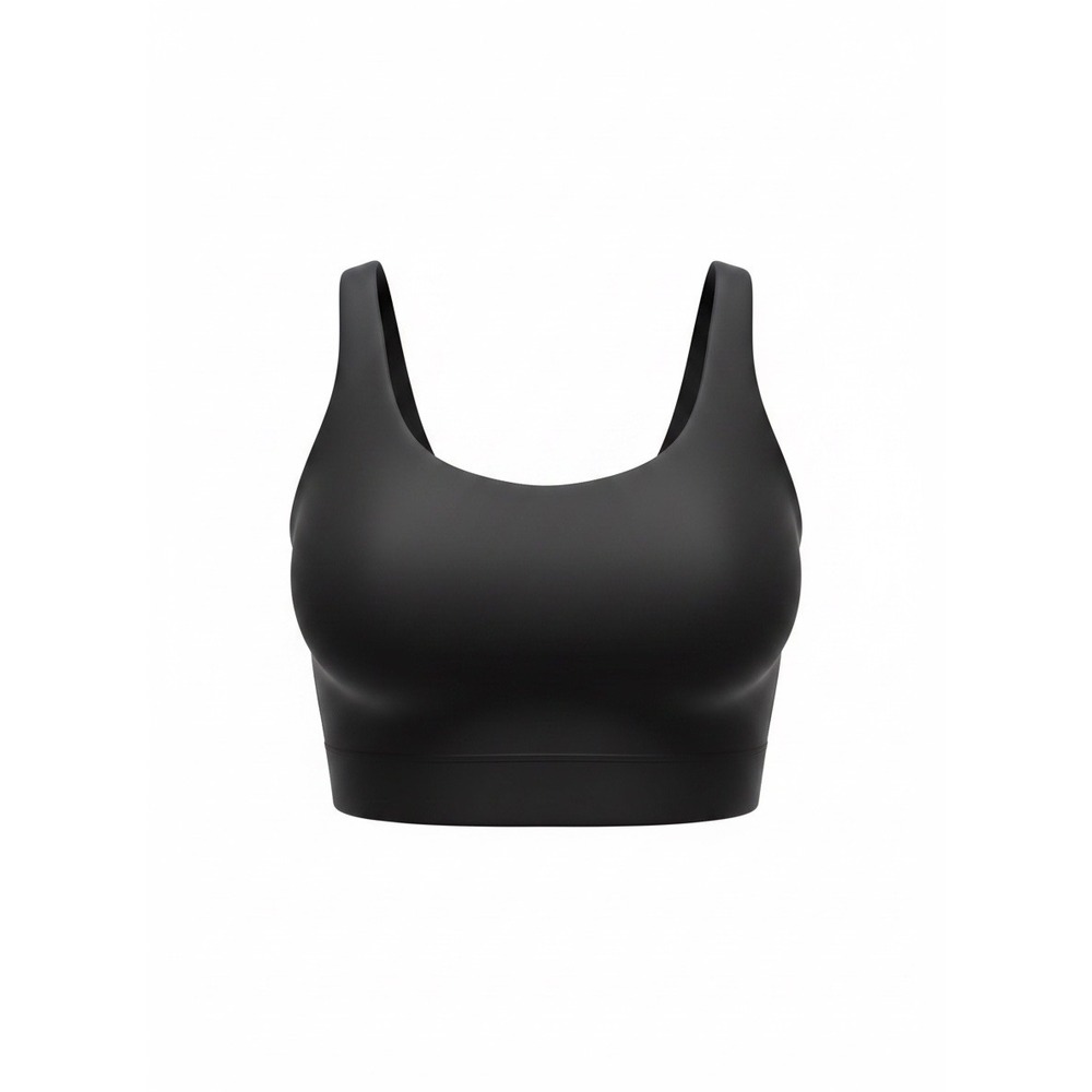 Avia Womens Black Soot Sports Bra XXXL 22 Cropped Tank Scoop Neck AV16100150378